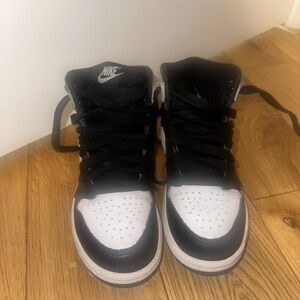 Nike Kids Black and White High-Top Sneakers
